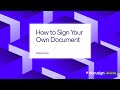 Docusign eSignature: How to Sign Your Own Document