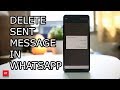 How to delete WhatsApp message send to a wrong contact