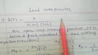 Lead compensator using root locus