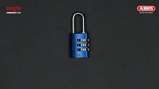 [109] ABUS 145/20 20mm Aluminium Combination Padlock with resettable code - Blue (EAGLE)