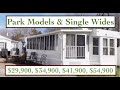 Park Models & Single Wide Mobile Homes, $29,900-$54-900 on Florida Gulf Coast