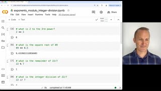 Unit 0: Lesson 3 - More Math Operations | Exponents, Modulo Operator, Integer Division