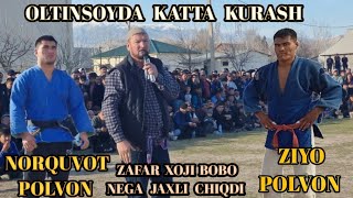 OLTINSOY JOBUDA KATTA KURASH ZAFAR XOJI BOBO NEGA JAXLI CHIQDI 11.2.2024