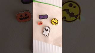 Laser cut and engraved Halloween wood pins made with glowforge Aura #glowforgeaura #halloween