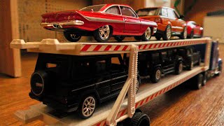 Car Play Video - Transportation Vehicles Carrying Toy Cars