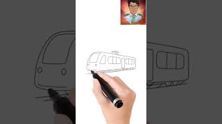 How to draw a bullet train easy step |Art with AA|
