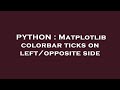 PYTHON : Matplotlib colorbar ticks on left/opposite side