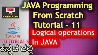 Logical operations in Java | Java Programming in Kannada 11