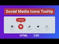 📱✨ Social Media Icons with Tooltips: HTML & CSS Hover Magic for MZCode01 Developers ✨🌐 #css #coding