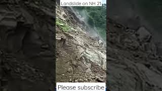 Heavy Landslide on Mandi to Pandoh #landslide #mandi #mountains #himachal #hills #besafe
