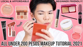 ALL UNDER 200 PESOS SOFT GLAM MAKEUP TUTORIAL!!! (FULL FACE USING LOCAL AND AFFORDABLE PRODUCTS)