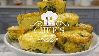 Chef’s Corner: Spinach, Mushroom, and Feta Frittata Bites