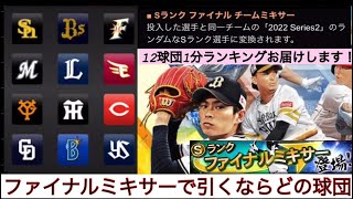 (プロスピA#194)ファイナルミキサーで引くならどのチームがおすすめのを1分ランキング⭐️自チームで一番引くべき球団はどの球団なのかな⁇