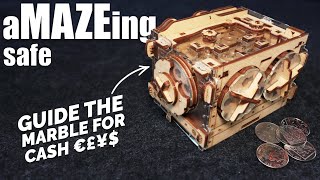SOLVED the aMAZEing Safe Escape Room Puzzle Marble Run Moneybox from IDVenture