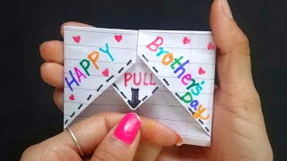 DIY- SURPRISE MESSAGE CARD FOR BROTHER'S DAY |Pull Tab Origami Envelope Card |Brother's Day Card