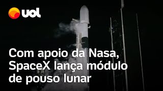 Space X lança sonda em direção à Lua com apoio da Nasa; veja vídeo