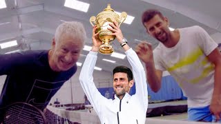 Novak Djokovic hilariously parody John McEnroe’s iconic insults.