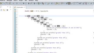 Beginners Java, Lesson 7, Nested if statements