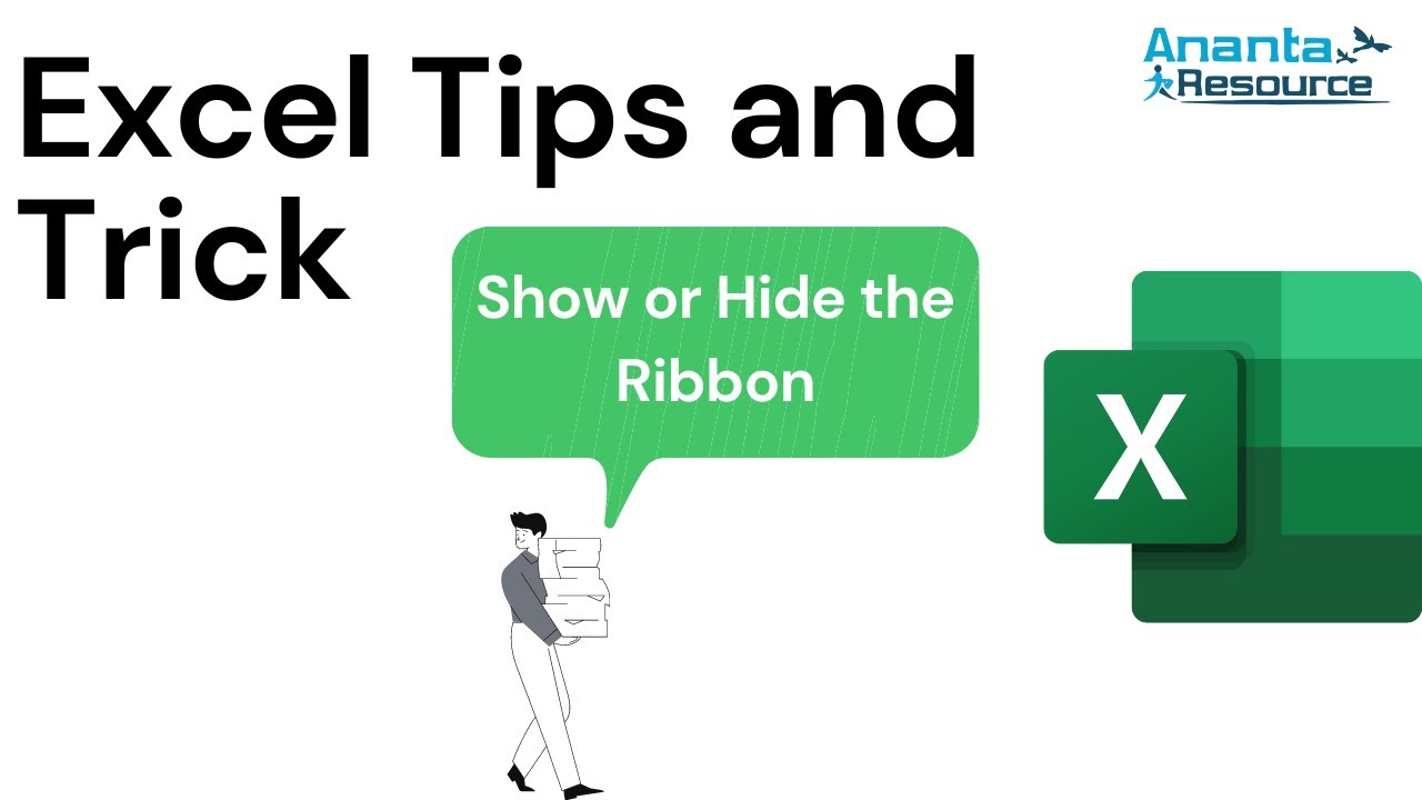 Show Or Hide The Ribbon | Excel Tips And Tricks | Ananta Resource - YouTube