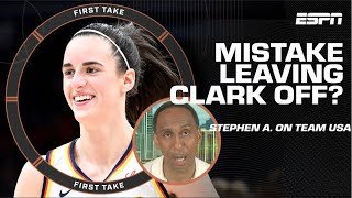Stephen A.’s strong RESPONSE to Team USA’s decision to omit Caitlin Clark 🍿 | Fi