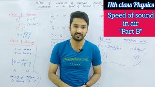 speed of sound in air | part B | effect of temperature on speed of sound | class 11 physics |