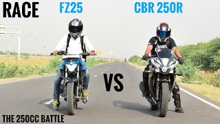 CBR250R vs FZ25 Long Race | Highway Battle