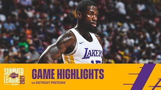 HIGHLIGHTS | Los Angeles Lakers vs Detroit Pistons | Lakers Summer