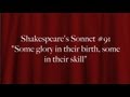 Shakespeare's Sonnet #91 