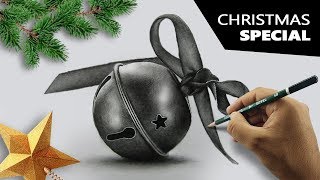 Draw REALISTIC Jingle bell | Step-by-step Tutorial
