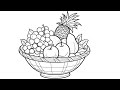 how to draw an easy fruit basket | Fruits Basket Easy step by step  @kbnepali9173 Krishna