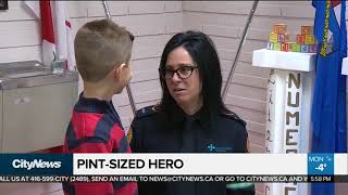 Edmonton boy, 6, given award for helping save mom's life