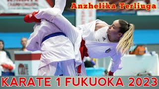 Female Kumite -55 Kg | Best Kumite of Anzhelika Terliuga | KARATE 1 PREMIER LEAGUE FUKUOKA 2023