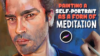 Painting a Self-Portrait in Procreate as a form of Meditation