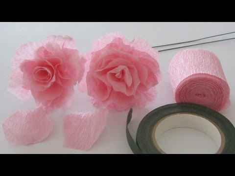 How to Make a Crepe Paper Rose Craft Tutorial How to Make a Crepe Paper Rose Craft Tutorial