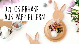 DIY Osterhase aus Papptellern basteln