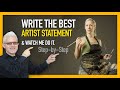 How to Write an Artist Statement that Stands Out with Example. Part 1