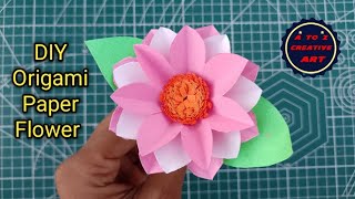 Beautiful Paper Flower 🌺 Paper Craft Tutorial 🌺 DIY Paper Flower Craft 🌺 School Project Craft