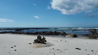 Beautiful deserted beach, Praia de Carreco, near Viana do Castelo, Portugal