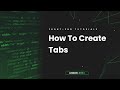 How To Create Tabs Using HTML, CSS & JS