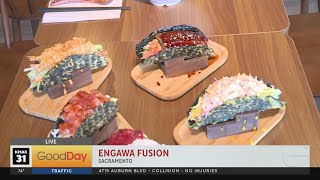 Making sushi tacos at Engawa Fusion!