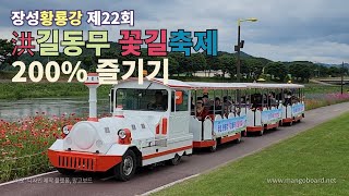 장성 활룡강 제22회 홍길동무 꽃길축제 전동열차로 200% 즐기기