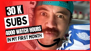 My FIRST MONTH on YOUTUBE, how I got 30k subs and over 4000 hours of watch time