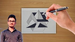 Geometrical Drawing || Triangle and hexagon illusion drawing