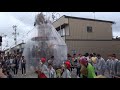 遠州横須賀三熊野神社大祭2013　新屋町、役太鼓の準備をする