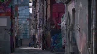 Dense Gritty City Urban Alleyway Graffiti.