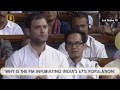 rahul gandhi s first speech from lok sabha s opposition benches