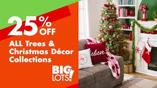 Big Lots is your Destination for Holiday Décor! 25% OFF ALL Trees & Christmas Decor Collections