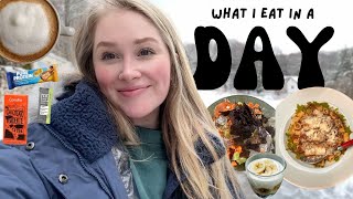 what I eat in a day to lose weight! (very simple, filling, \u0026 delicious + high protein) 🌿💪🏻