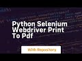 python selenium webdriver print to pdf