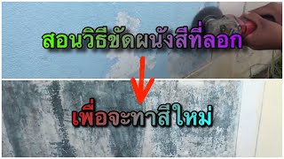 สอนวิธีขัดผนังที่สีลอก เพื่อจะทาสีใหม่